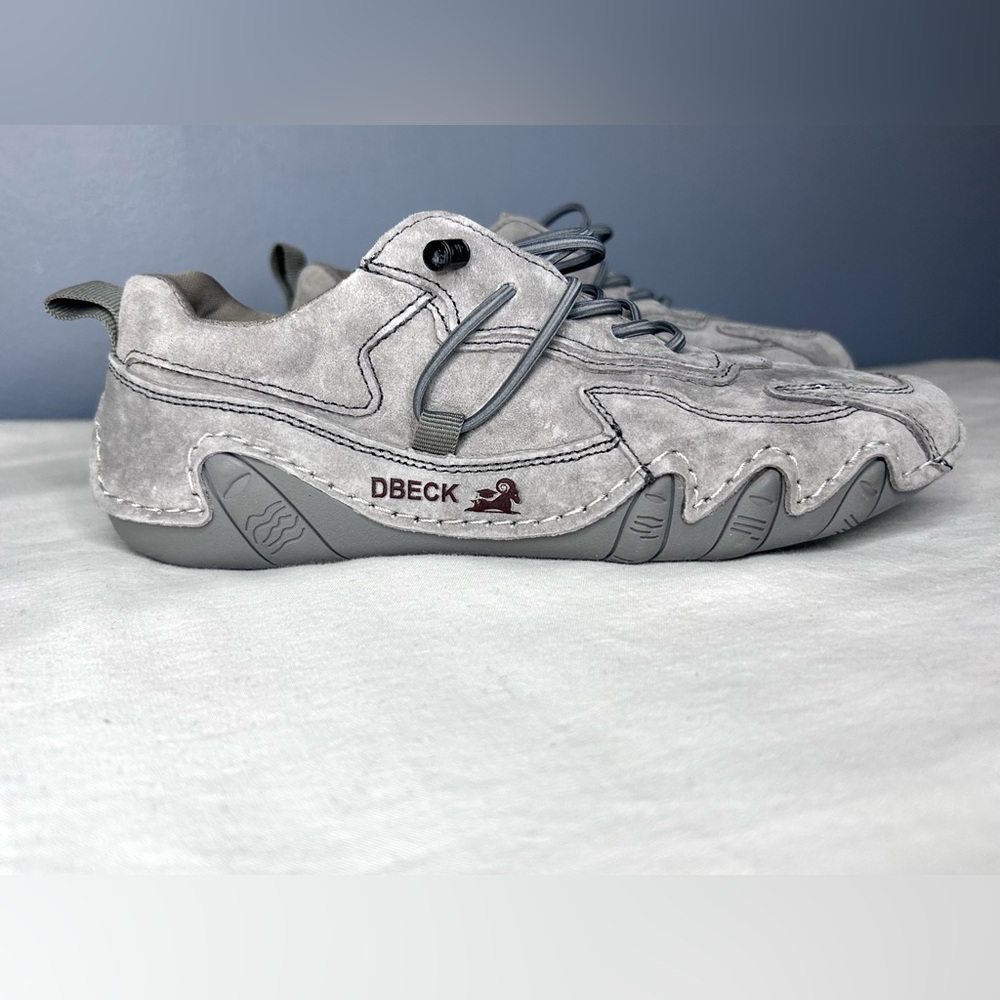 DBECK Shoes Womens Size 6.5 Gray Suede Waterproof Hiking Sneakers Casual Walking